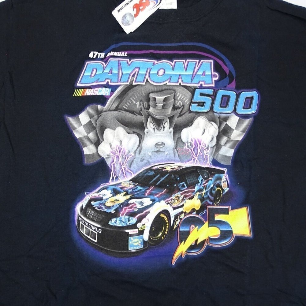 New Disney 2005 Nascar‎ 47th Annual Daytona 500 T-Shirt Mens XL Big Bad Wolf VTG